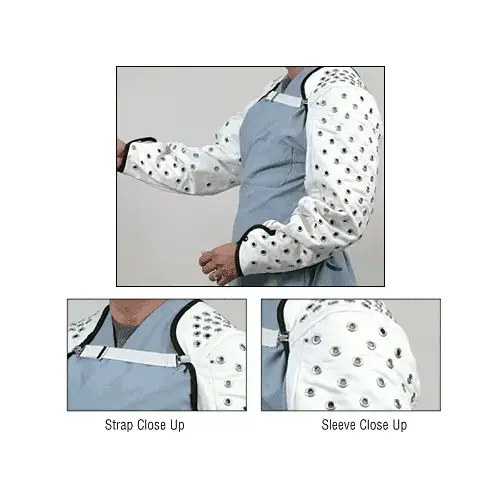 Large Glassworkers Protective Sleeves Pair White