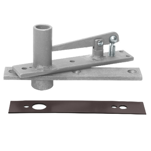 Heavy-Duty Long Pivot Pin Center-Hung Top Pivot with Dark Bronze Cover Plate