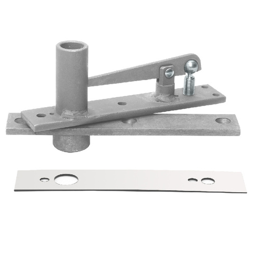 Heavy-Duty Long Pivot Pin Center-Hung Top Pivot with Polished Chrome Cover Plate