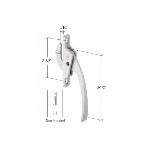 Aluminum Straight Casement Window Locking Handle with 2-3/8" Screw Holes