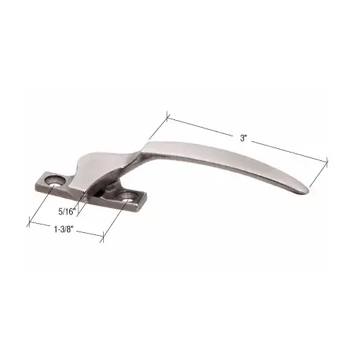 Right Hand Casement Window Locking Handle with 1-3/8" Screw Holes Brushed Bronze