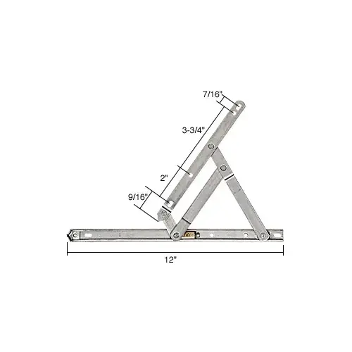 12" Standard Casement 4-Bar Window Hinge