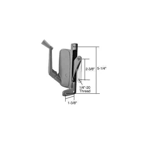 CRL H3693 Left Hand Awning Window Operator for Look and Rusco Windows Gray