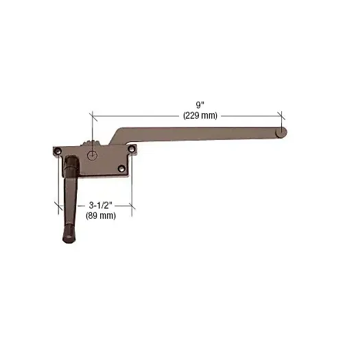 Square 9" Left Handed Bronze Wood Casement Operator