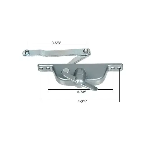 Aluminum Jalousie Window Operator With 3-5/8" Offset Link for Daryl Windows