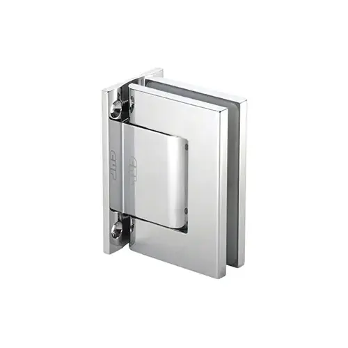 Brite Chrome Oil Dynamic Full Back Plate Wall-to-Glass Hinge - Hold Open