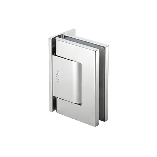 Brite Chrome Oil Dynamic Offset Back Plate Wall-to-Glass Hinge - Hold Open