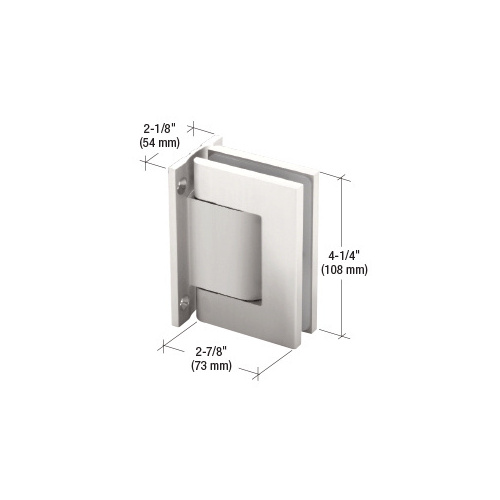 Satin Nickel Vernon Wall Mount Full Back Plate Hinge