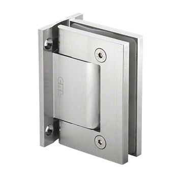 CRL H8210SA Satin Anodized Oil Dynamic Full Back Plate Wall-to-Glass Hinge - NHO