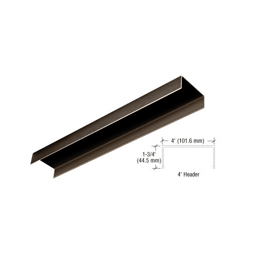 Black Bronze Anodized 4" Header Channel - 120"