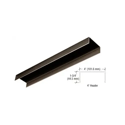 Black Bronze Anodized 4" Header Channel - 240"