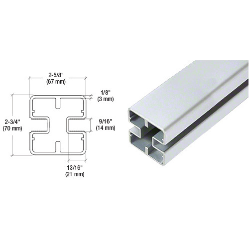 Metallic Silver Heavy-Duty Windscreen Post Only - 156"