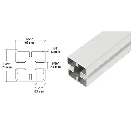 CRL HD156W Sky White Heavy-Duty Windscreen Post Only - 156"