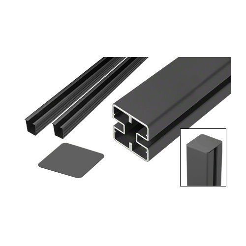 CRL HD72CKBL Matte Black Heavy-Duty Windscreen Post Kit - 72"