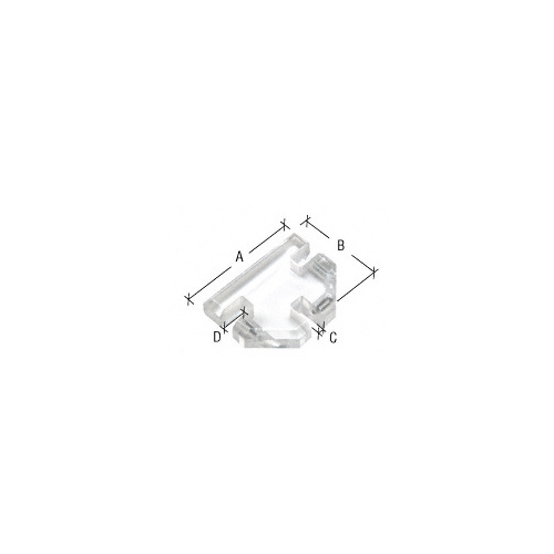 Clear Acrylic 3-Way Heavy Glass Connector for 3/8" Glass