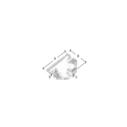 Clear Acrylic 3-Way Heavy Glass Connector for 1/2" Glass