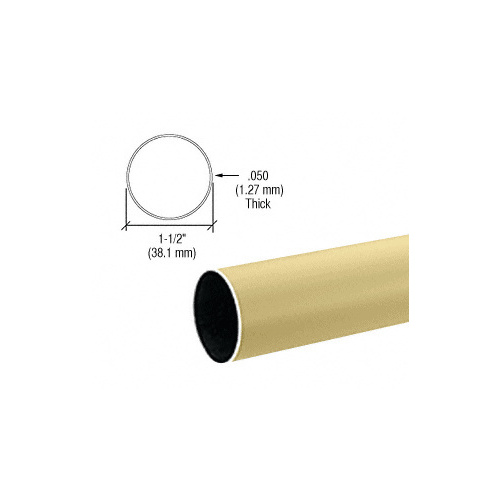 CRL HR15SB Satin Brass 1-1/2" Diameter Hand Railing Tubing - 216"