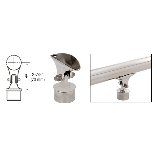 CRL HR15VABS Brushed Stainless Adjustable Saddle for 1-1/2" Tubing