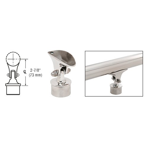 Polished Stainless Adjustable Saddle for 1-1/2" Tubing