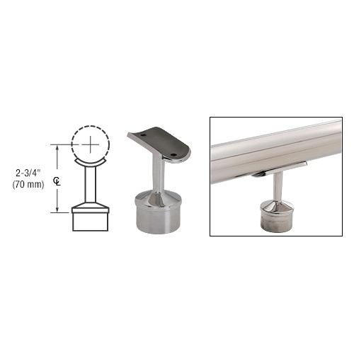 CRL HR15VSBS Brushed Stainless Straight Saddle for 1-1/2" Tubing