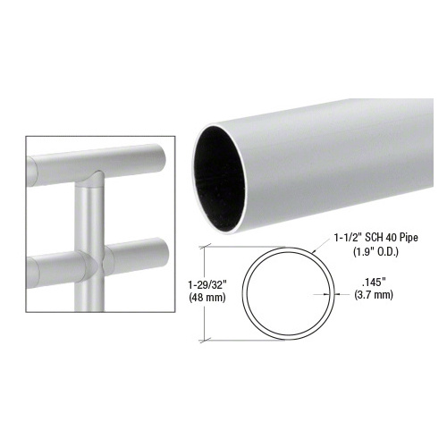 Mill Finish 1.9" Diameter Hand Railing Tubing