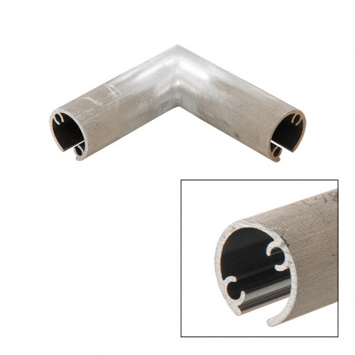 Mill Aluminum 1-1/2" Diameter Hand Rail 90 Degree Corner