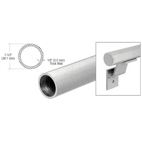 Custom Brushed Stainless 1-1/2" Diameter Pipe Rail Tubing