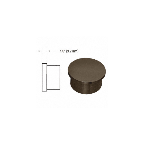 CRL HRH15ECDU Dark Bronze Flat End Cap for 1-1/2" Outside Diameter Tubing