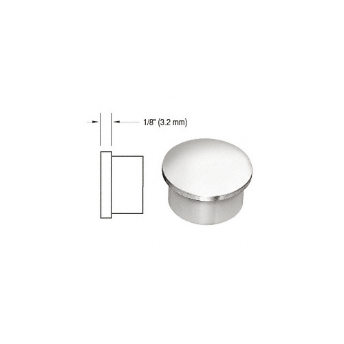 CRL HRH15ECPS Polished Stainless Flat End Cap for 1-1/2" Outside Diameter Tubing