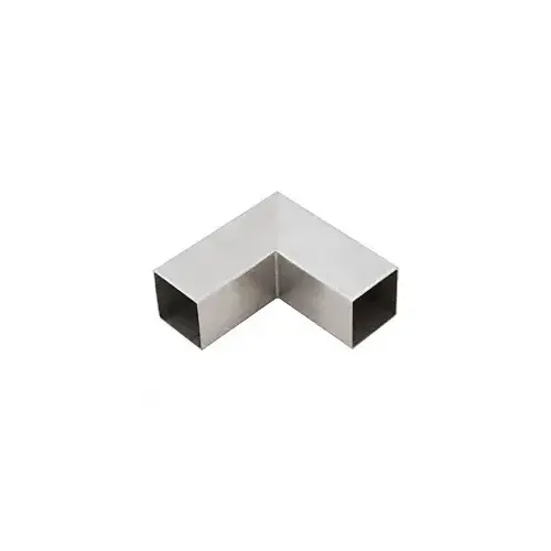 Brushed Stainless Custom Angle Horizontal Corner for 1-1/2" Square Hand Railing