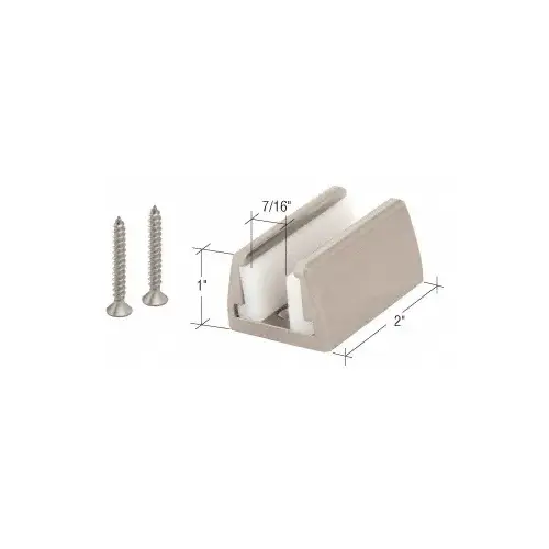 Brushed Nickel Hydroslide Sliding Door Floor Guide Kit