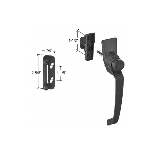 CRL K5082 Black Storm and Screen Door Push Button Latch with 11/2