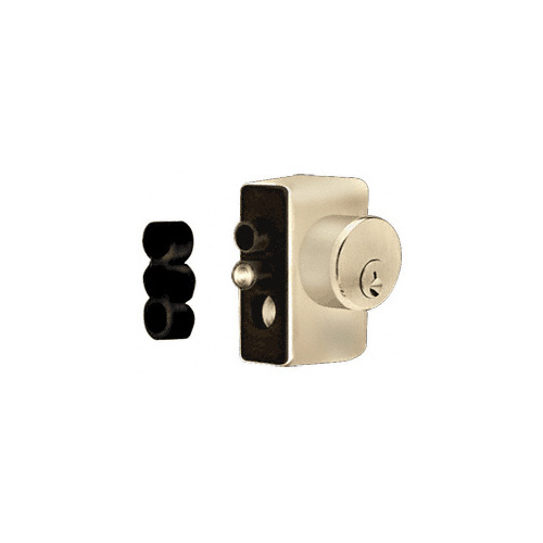 Polished Brass Left Hand Keyed Access Device for Glass Door Panic and Deadbolt Handle