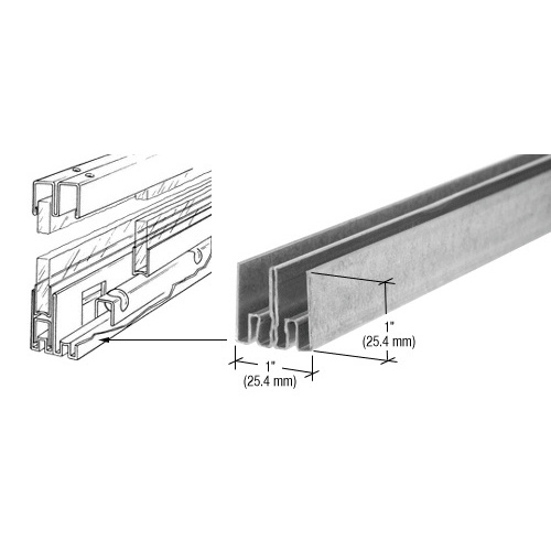 Zinc Plated Steel Roll-Ezy Double Lower Track - 144"