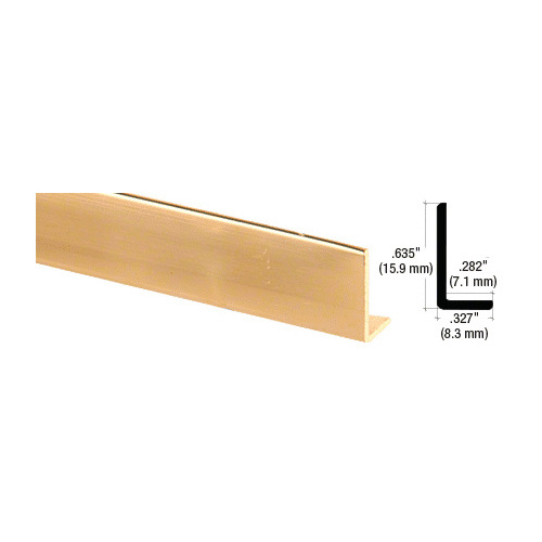 Brite Gold Anodized Aluminum 5/8" L-Bar Extrusion  18" Stock Length