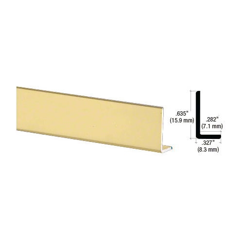 Satin Gold Anodized Aluminum 5/8" L-Bar Extrusion 144" Stock Length - pack of 10