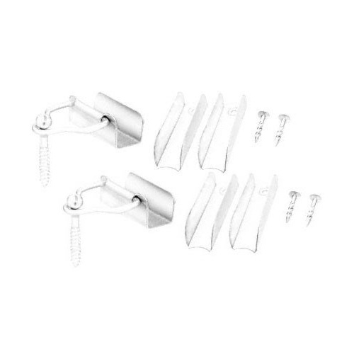 White Window Screen Hardware Kit - Carded