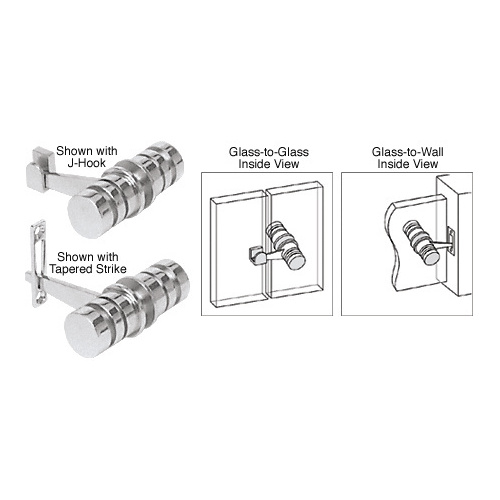 Satin Chrome 180 Degree Knob Latch