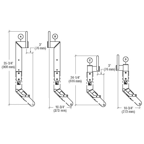 CRL LB6AL0 Wood's Manual Rotator/Tilter Lifter Options