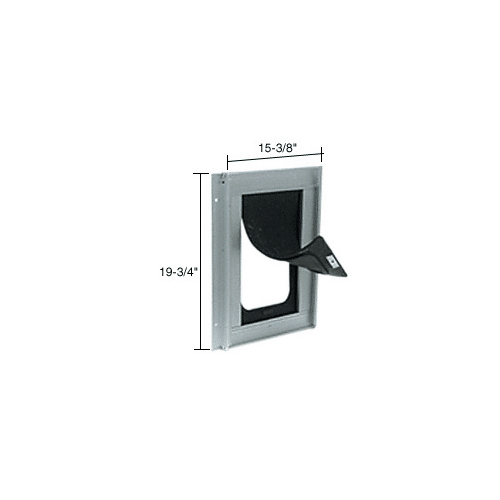 CRL LD500 Large Deluxe Pet Door Clear Anodized