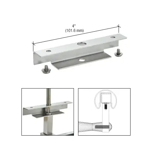 CRL LEDS1BS Brushed Stainless Wall Mounted Hand Rail Bracket Saddle Adapter