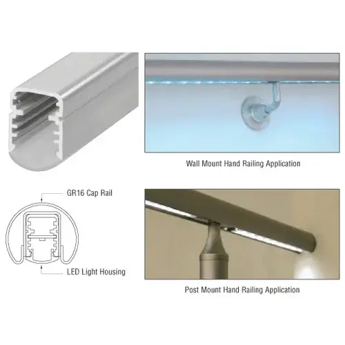 CRL LEDSQ6 72" Square Body Housing for LED Strip Lights White