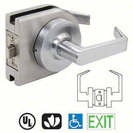 CRL LH10BS Brushed Stainless Grade 1 Lever Lock Housing - Passage