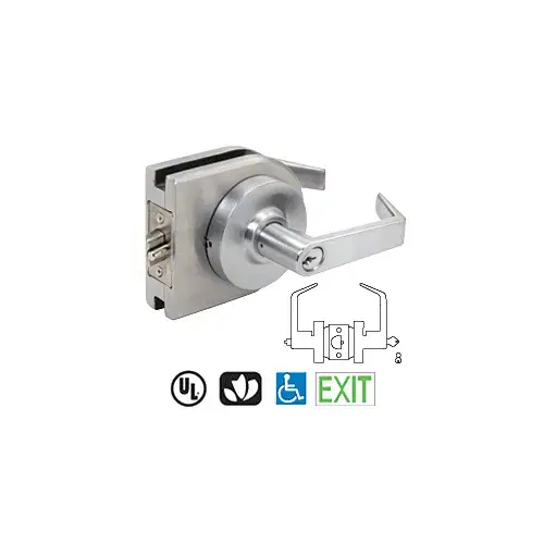 Brushed Stainless Grade 1 Lever Lock Housing - Entrance