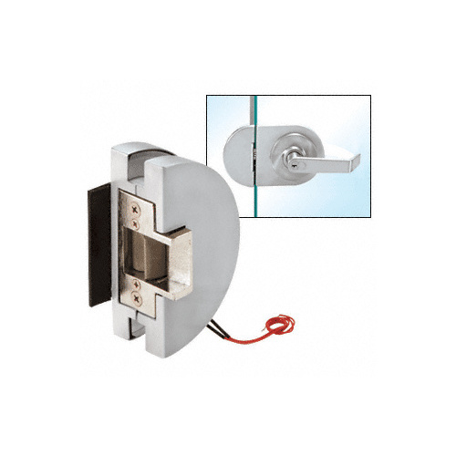 CRL LHE1SA Fail Safe Lever Lock Glass Keepers with Electric Strike - Satin Anodized