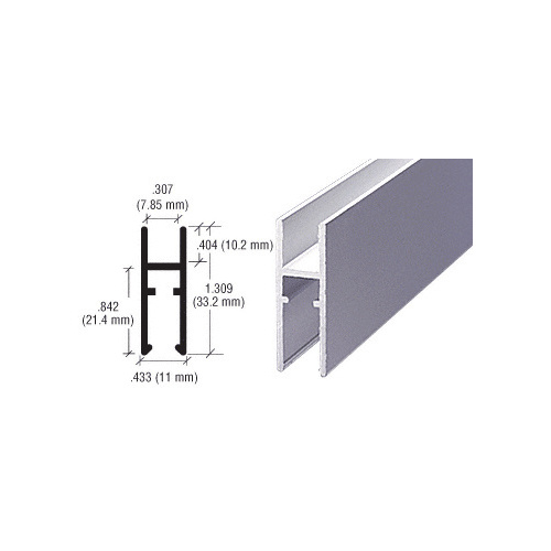 CRL LK610A Satin Anodized Aluminum LK610 H-Bar 144" Stock Length