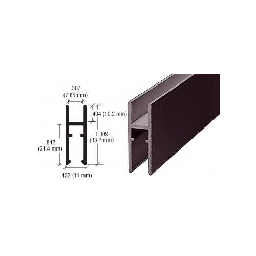 Duranodic Bronze Aluminum LK610 H-Bar  24" Stock Length - pack of 5