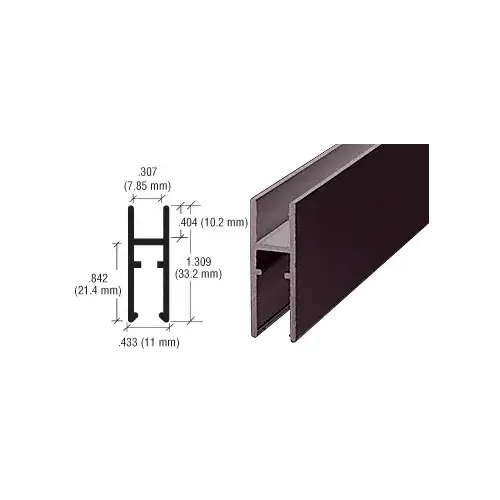 Duranodic Bronze Aluminum LK610 H-Bar  95" Stock Length - pack of 50