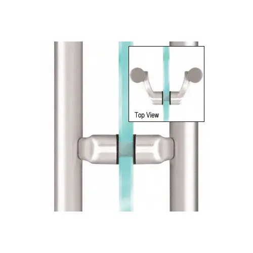 Polished Stainless Offset Mount Mid-Post for Ladder Pulls