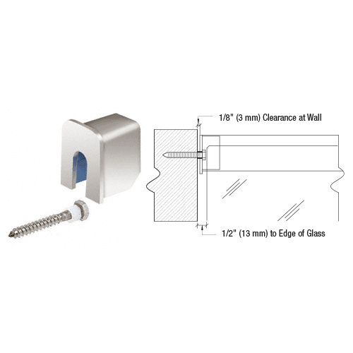 316 Polished Stainless Stabilizing End Cap for L10 Series Cap Rail